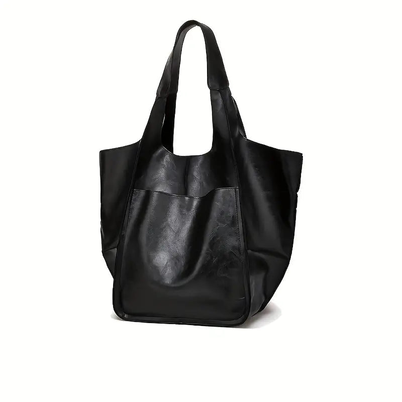 Women PU Leather Handbags Tote Bag Soft Retro Designer Large Capacity 24Hr Smart